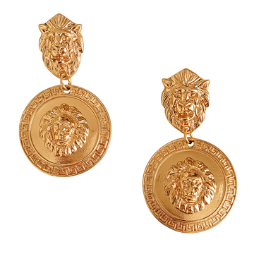 Vintage Medallion Drop Earrings