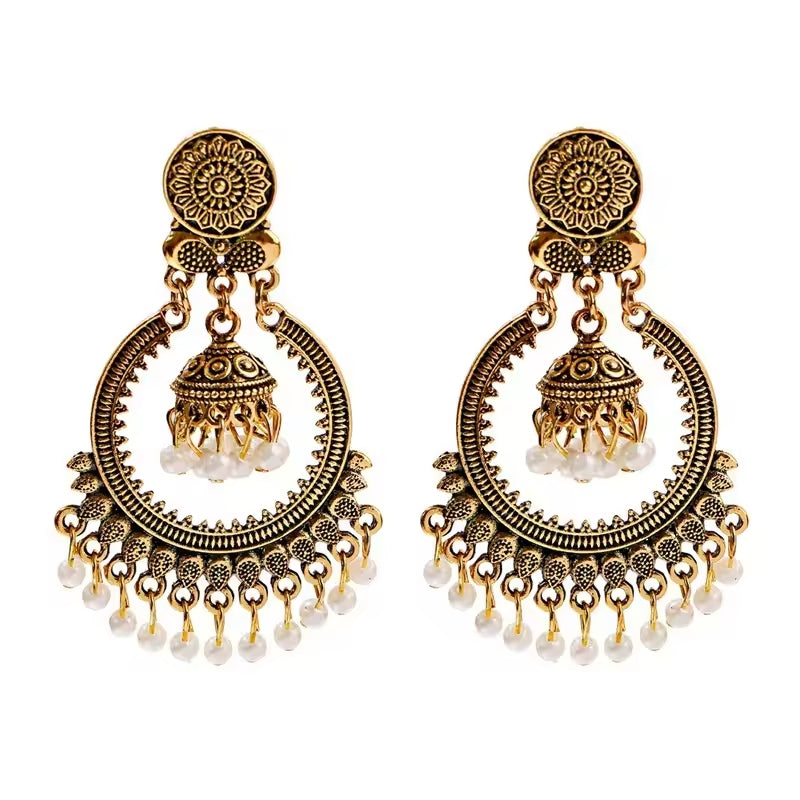 Synthetic Pearl Tassel Jhumka